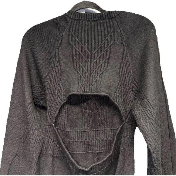 Free People NWT Emmaline Sweater Mini Dress Black - Picture 7 of 8